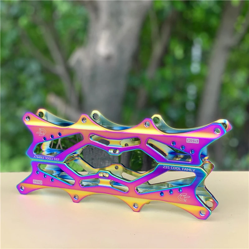 Inline Skate Frame Aluminum Skate Base Frame Bracket 4 Wheel 4*72/76/80mm Color Roller Skates Accessories Rockered Frame