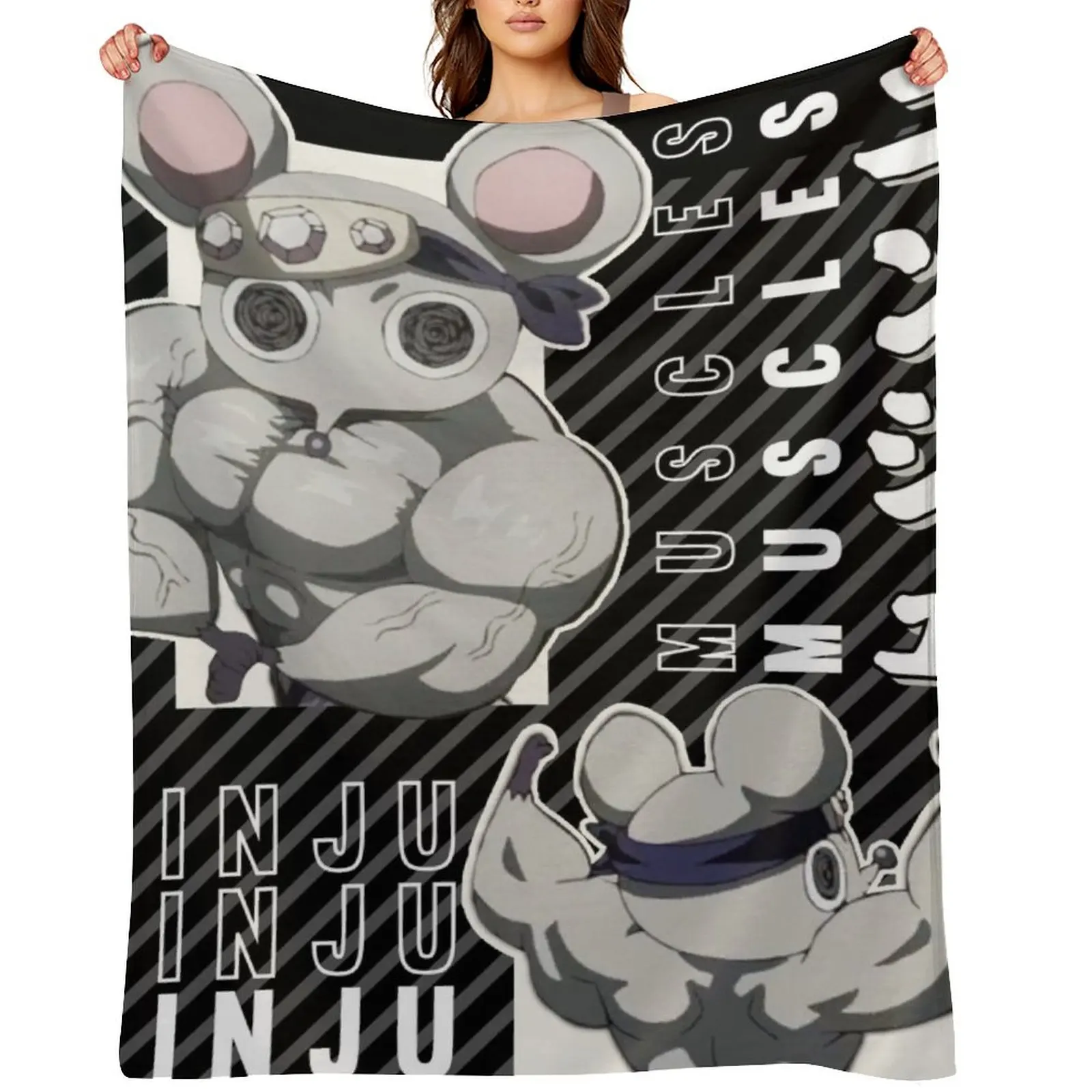 

Ninju Muscles Mice kimetsu no yaiba Throw Blanket Decorative Sofas Decorative Throw Weighted Single Blankets