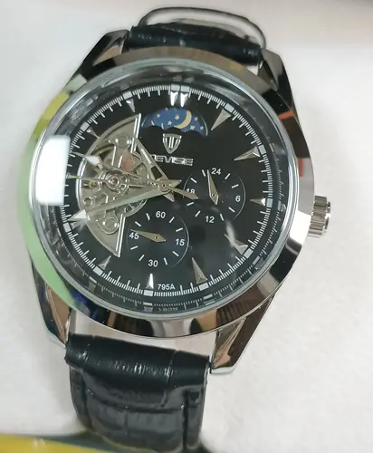Imagen 2 del producto TEVISE-reloj mecánico automático para hombre, correa de cuero, esqueleto, luminoso, informal, de negocios, regalo