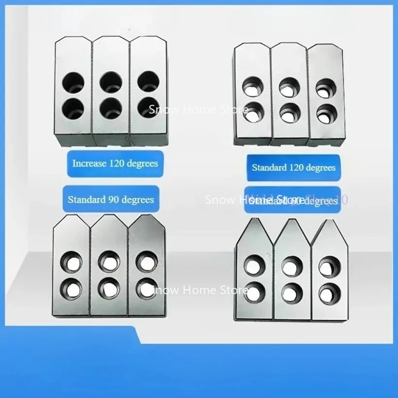 

Новый гидравлический патрон давления масла с мягким когтем 5, 6, 8, 10 дюймов, 60/90/120 градусов, высококачественный стандартный 3 кулачка для механического токарного станка с ЧПУ