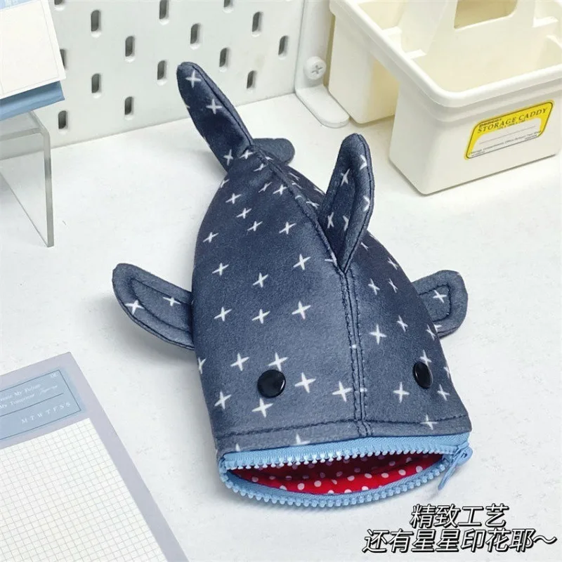Cute Shark Pencil Case, Large Capacity, Multi-Functional, High Appearance Level Pencil Case, Student Stationery Storage Bag, 1 P
