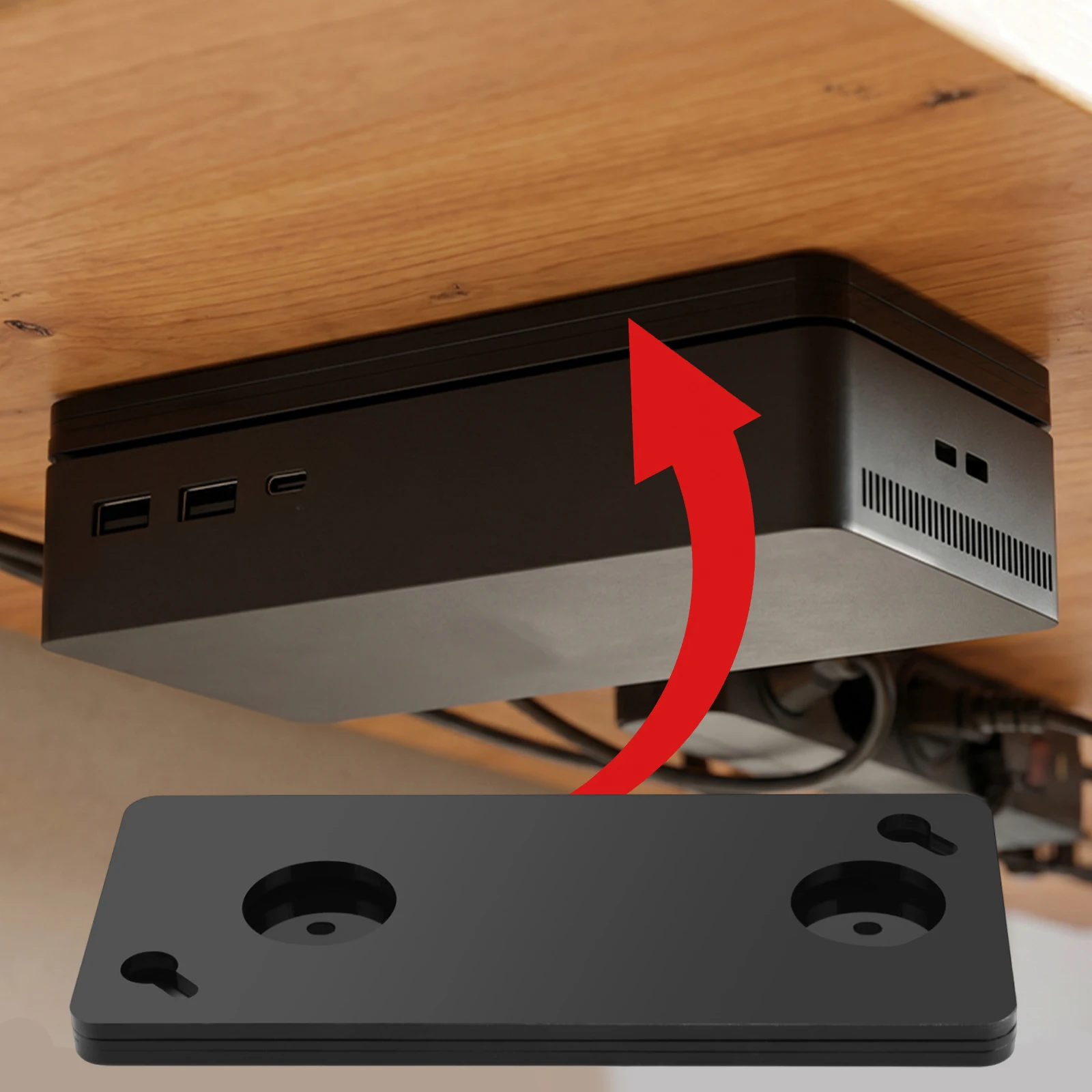 Space-Saving Mounts for Dell UD22 Docking Station Heavy Duty Wall Mount Mounts Stealth Mount for Home Dormitory School Use