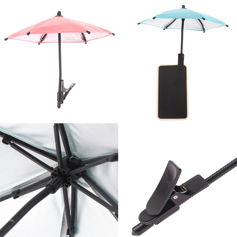 Electric Motorcycle Phone Bracket Umbrella Car Navigation Frame Rider Helmet Umbrella Hand Sunshade Outdoor Bendable