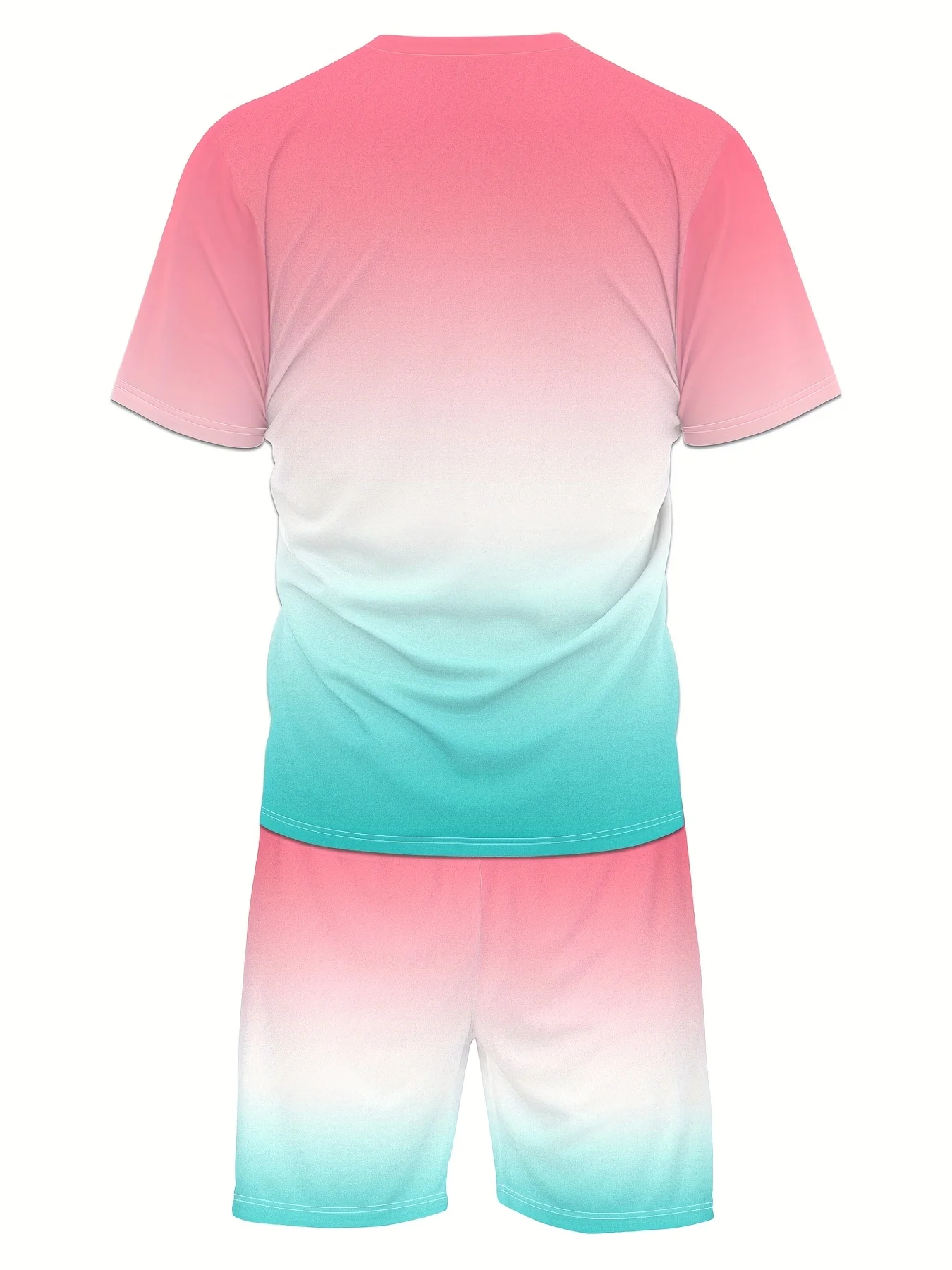 2025 Fashion Men's Summer 3D Pattern Short Sleeved T-shirt and Shorts Set Hip-hop Street Style Casual Party Clothing