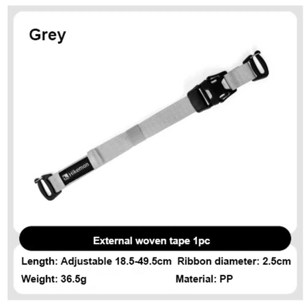 18,5 ~ 49,5 cm Outdoor-Ausrüstungsgurte, Durchmesser 2,5 cm, 6 Farben, verschleißfeste Riemen, Seil, Rucksackgurte