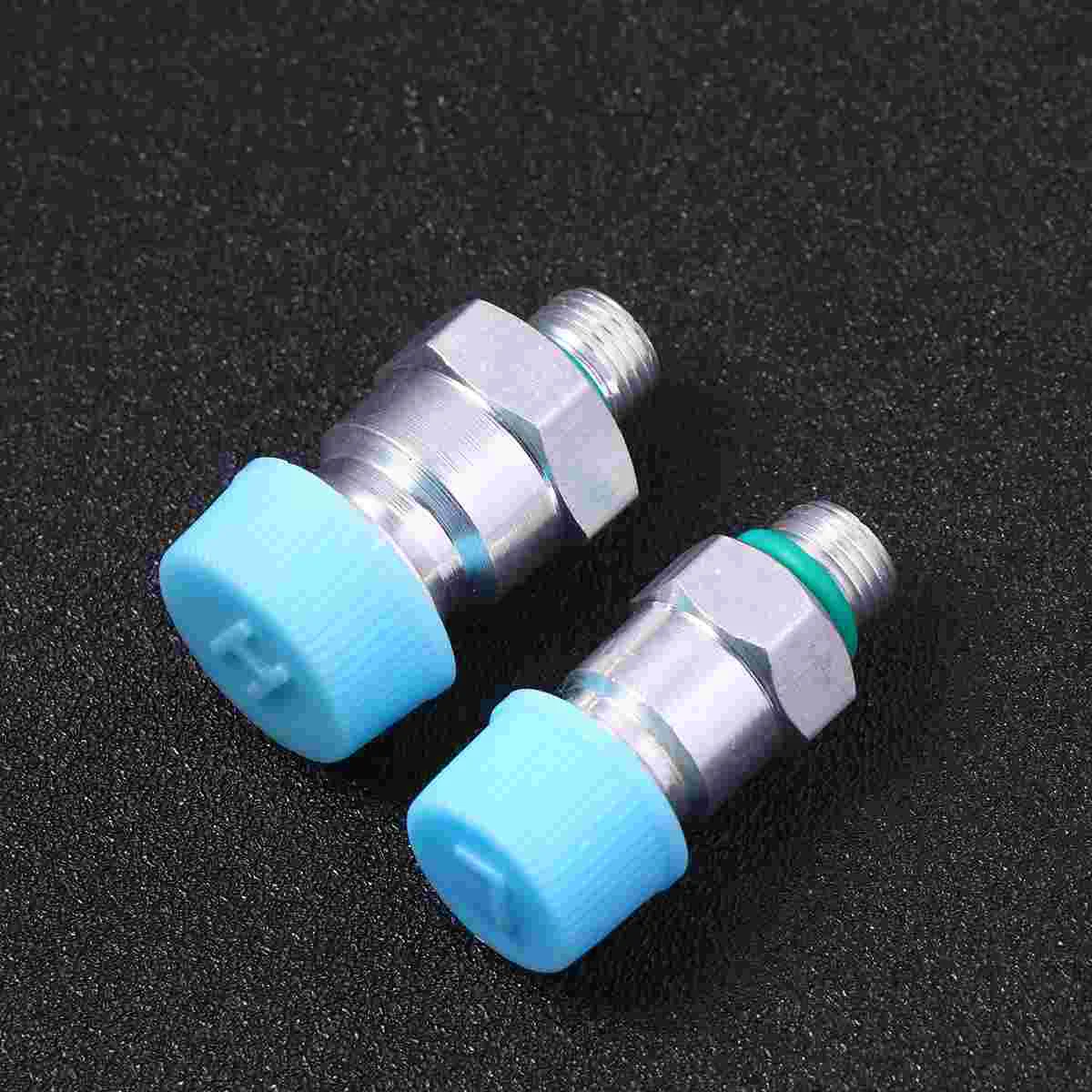 2 Pcs Air Conditioning Pipe Car Fillingvalver134acoolingpipevalverefrigerantvalve 380X150X150CM Low Quick Coupler