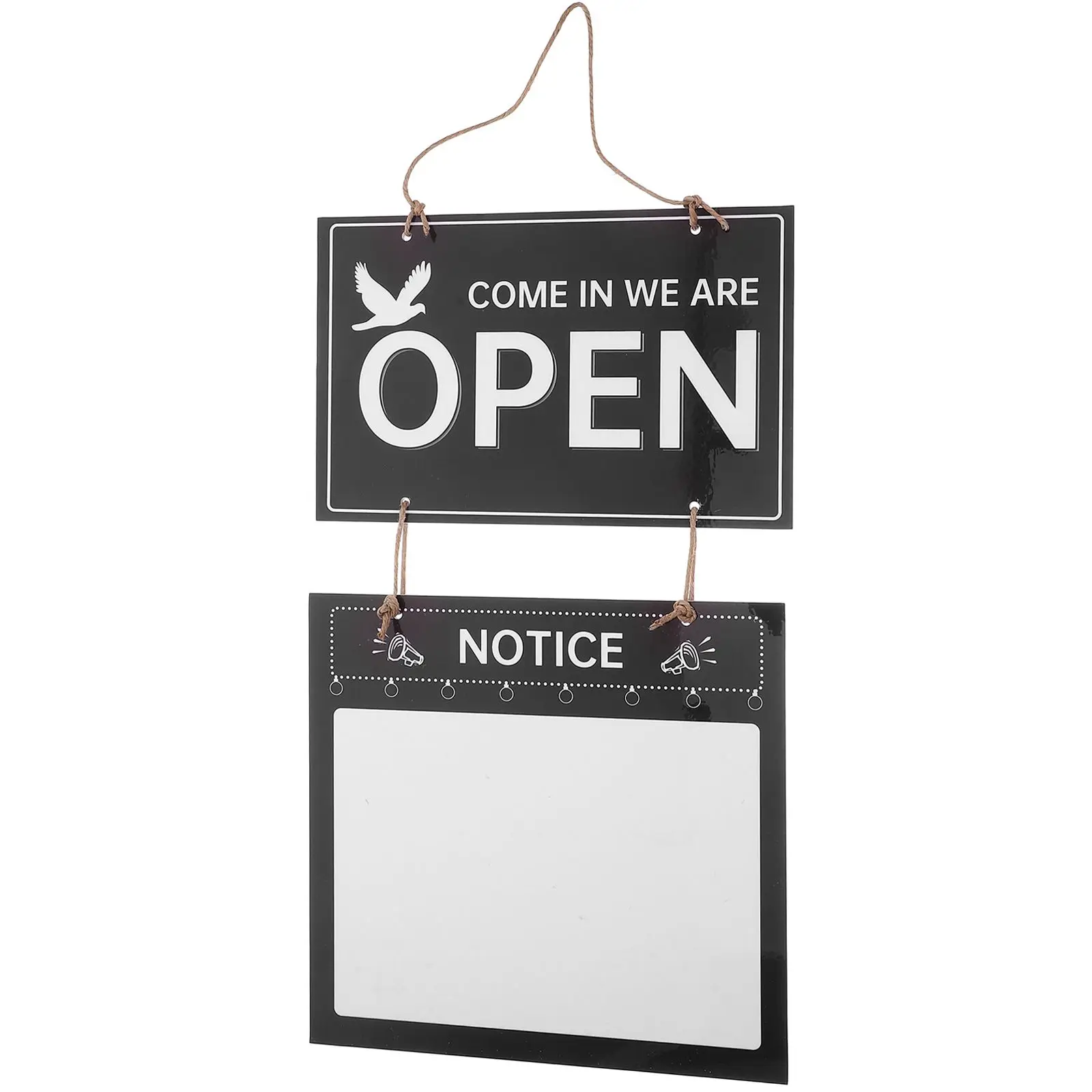 

Business Hours Sign Retro Door Decor Erasable Blackboard Display Open Closed Indicator Cherry Plastic Shop Supplies