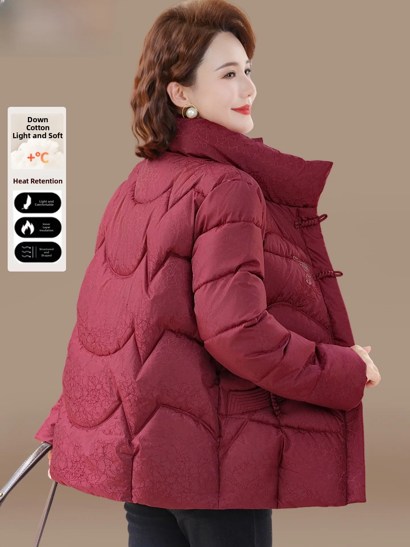 

Новая китайская женская утепленная хлопковая куртка-пуховик для осени и зимы