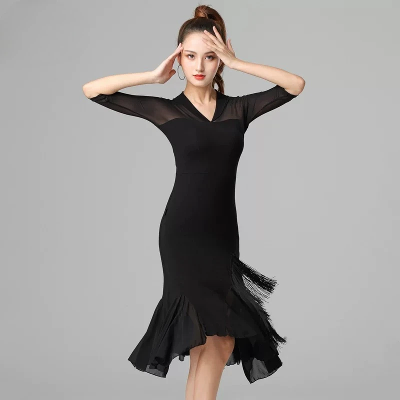 Latin Dance Costume Women's Adult New High-end Latin Dress Competition Performance Professional Dance Dress Art Test Uniform
