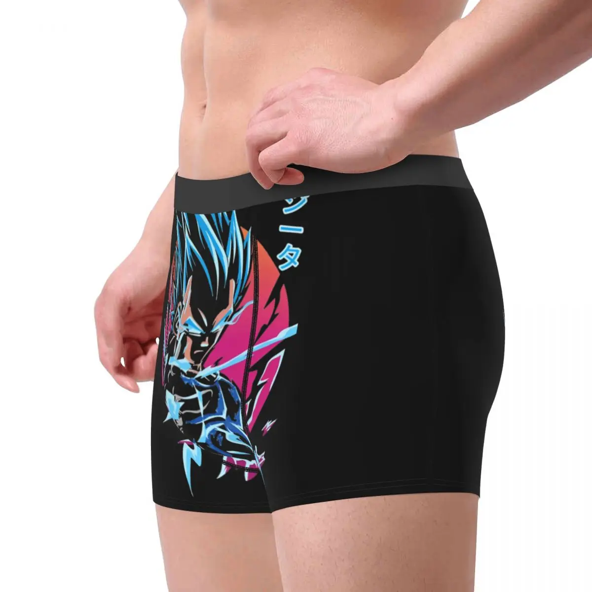 Men's Dragon Ball Z Super Saiyan Vegeta Underwear Sexy Boxer Briefs Shorts Panties Homme Soft Underpants Plus Size