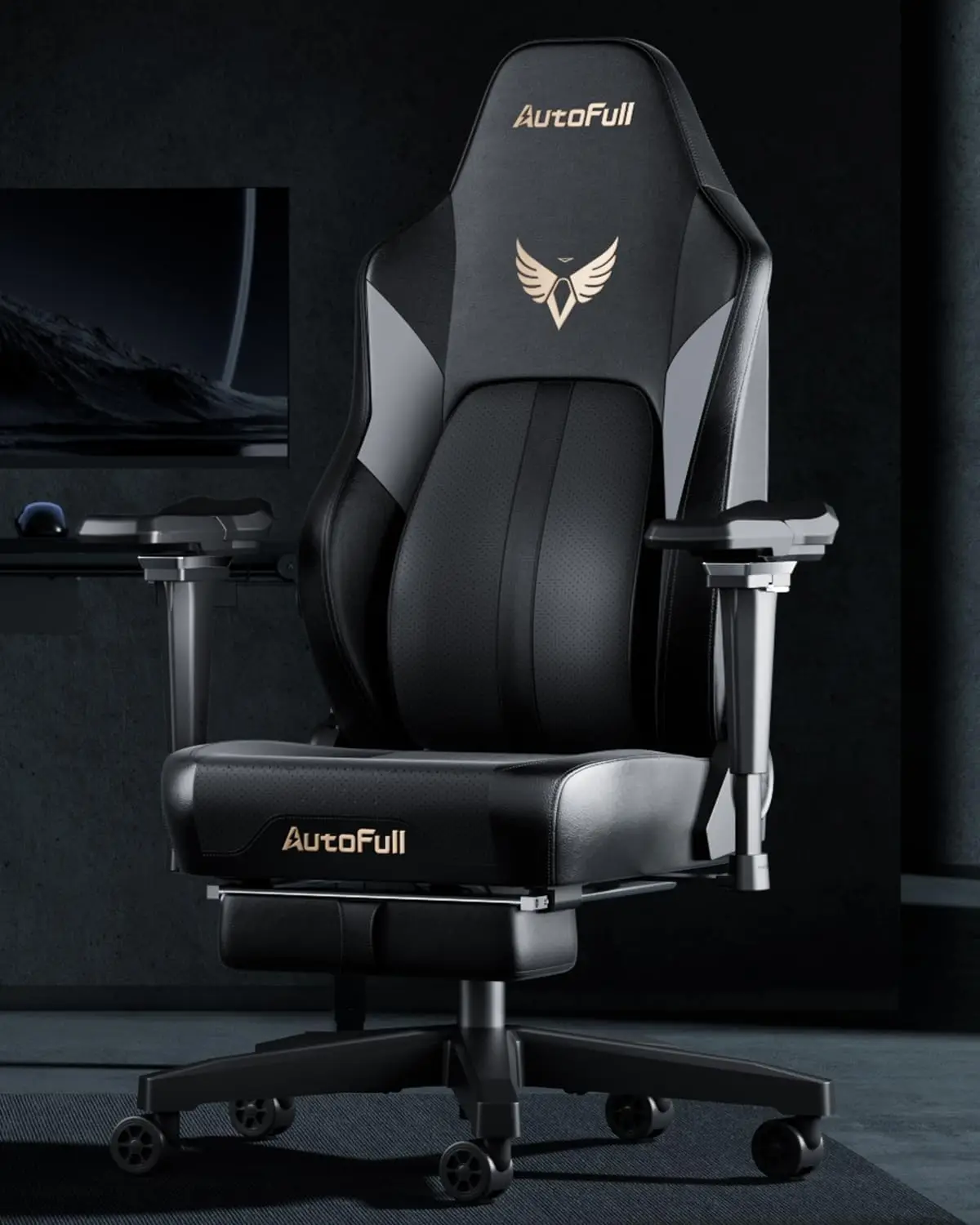 Autofull M6 Gaming Chair, Ergonomic Office Chair With Ventilated Heating, Auto Dynamic Tracking Lumbar Support, 6D Adjustable