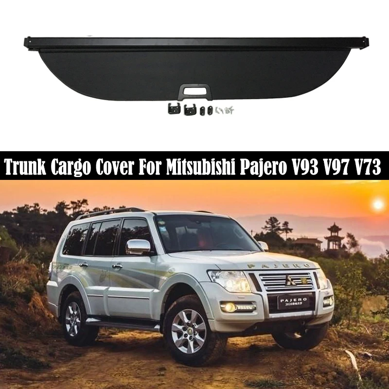 

Trunk Cargo Cover For Mitsubishi Pajero V93 V97 V73 2005-2020 Security Shield Rear Luggage Curtain Partition Privacy Accessories