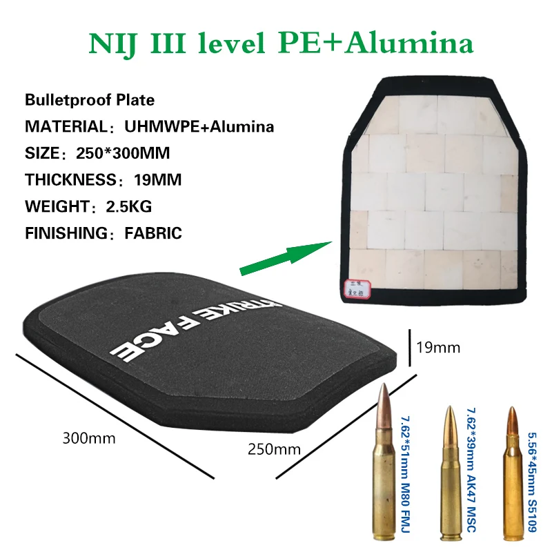 NIJ III Stand silicon carbide Bulletproof  Armor Plate Backpack Ballistic Lightweight Soft Armor Panel