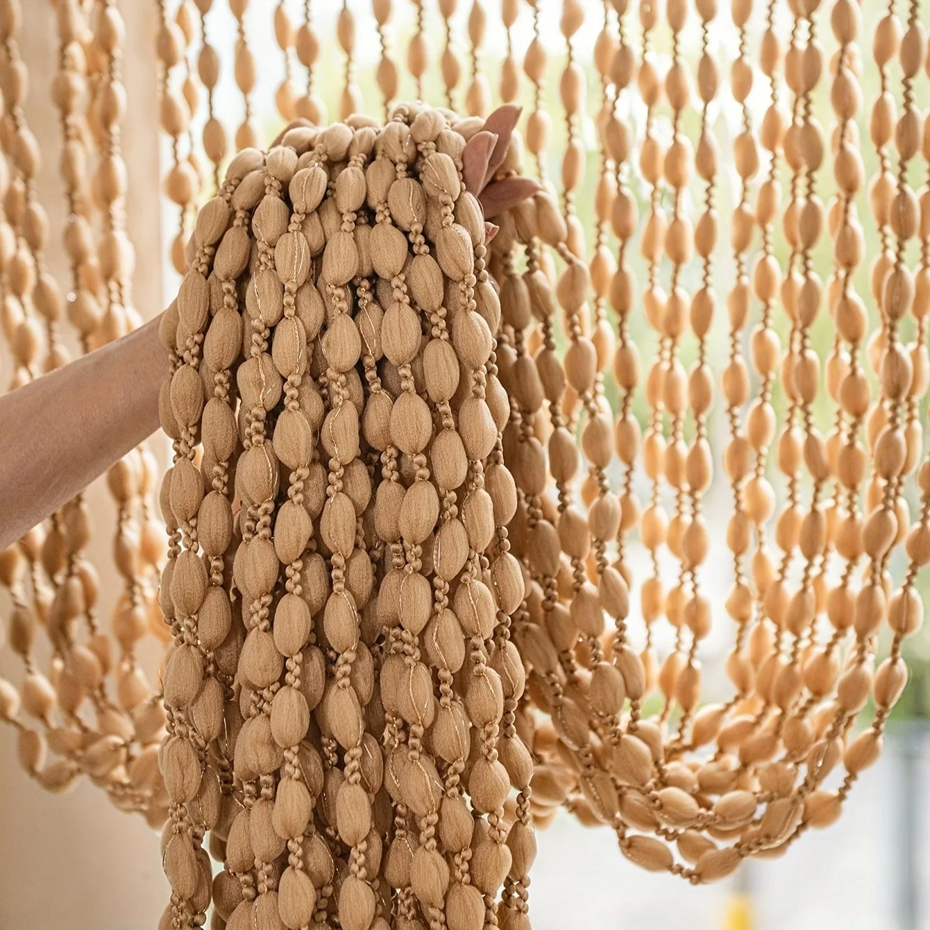 1PC Lantern Tassel Cord Curtains Polyester Door Beaded Curtains Wedding Salon Window Line Curtains Decoration For Room Divider