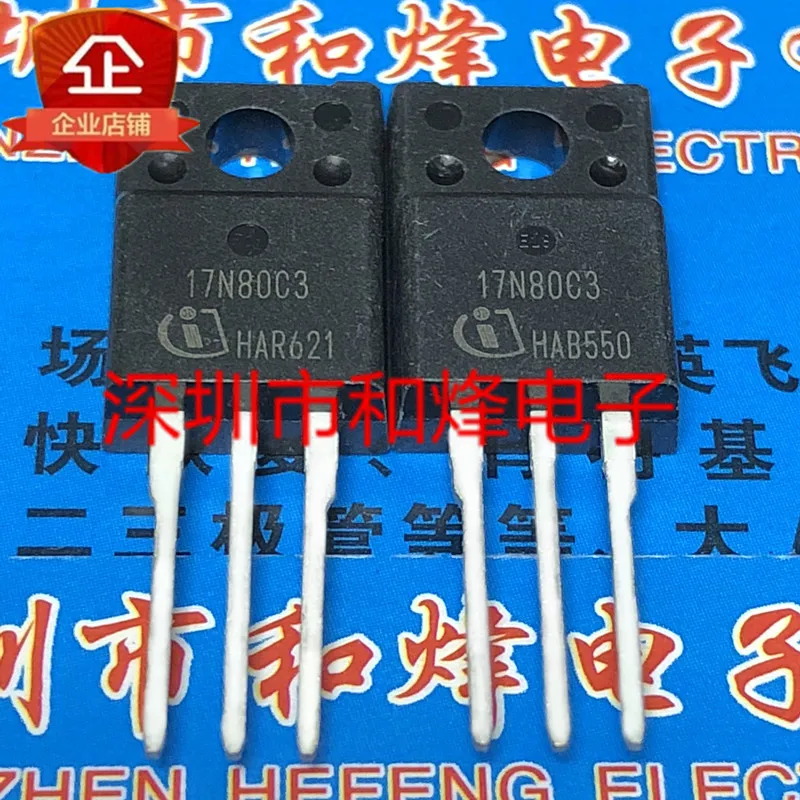 5PCS-10PCS SPA17N80C3 17N80C3  TO-220F 800V 17A On Stock  New And Origjnal