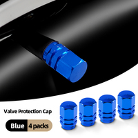 4Pcs High-Quality Aluminum Valve Stem Caps - Universal Fit for Cars Trucks Bikes & Motorcycles - Sleek Wheel Enhancement