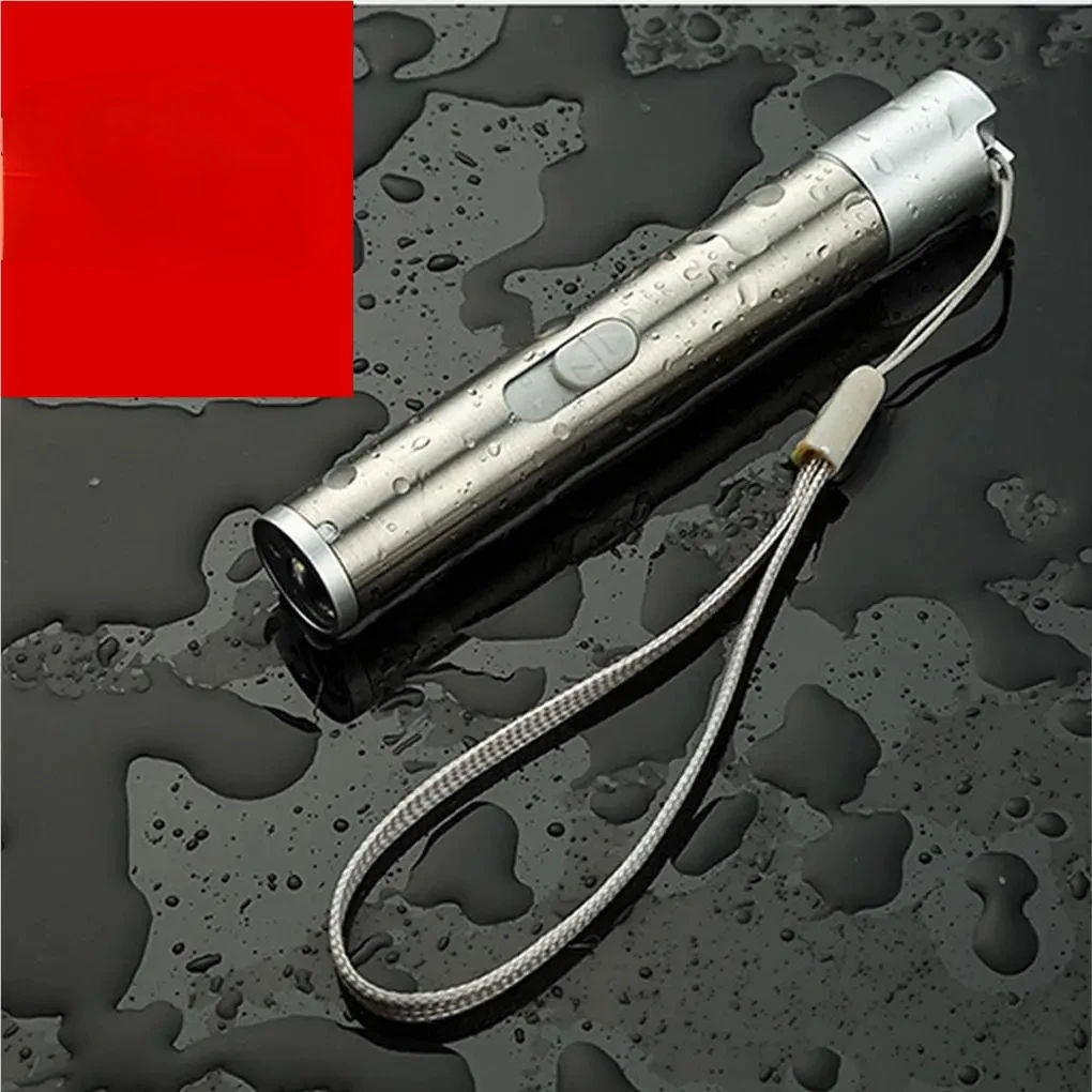 مؤشرات USB قابلة للشحن 3 في 1 مصباح يدوي أداة التخييم مصباح المدمج في بطارية الشعلة الإضاءة الحيوانات الأليفة القطط المعلمين