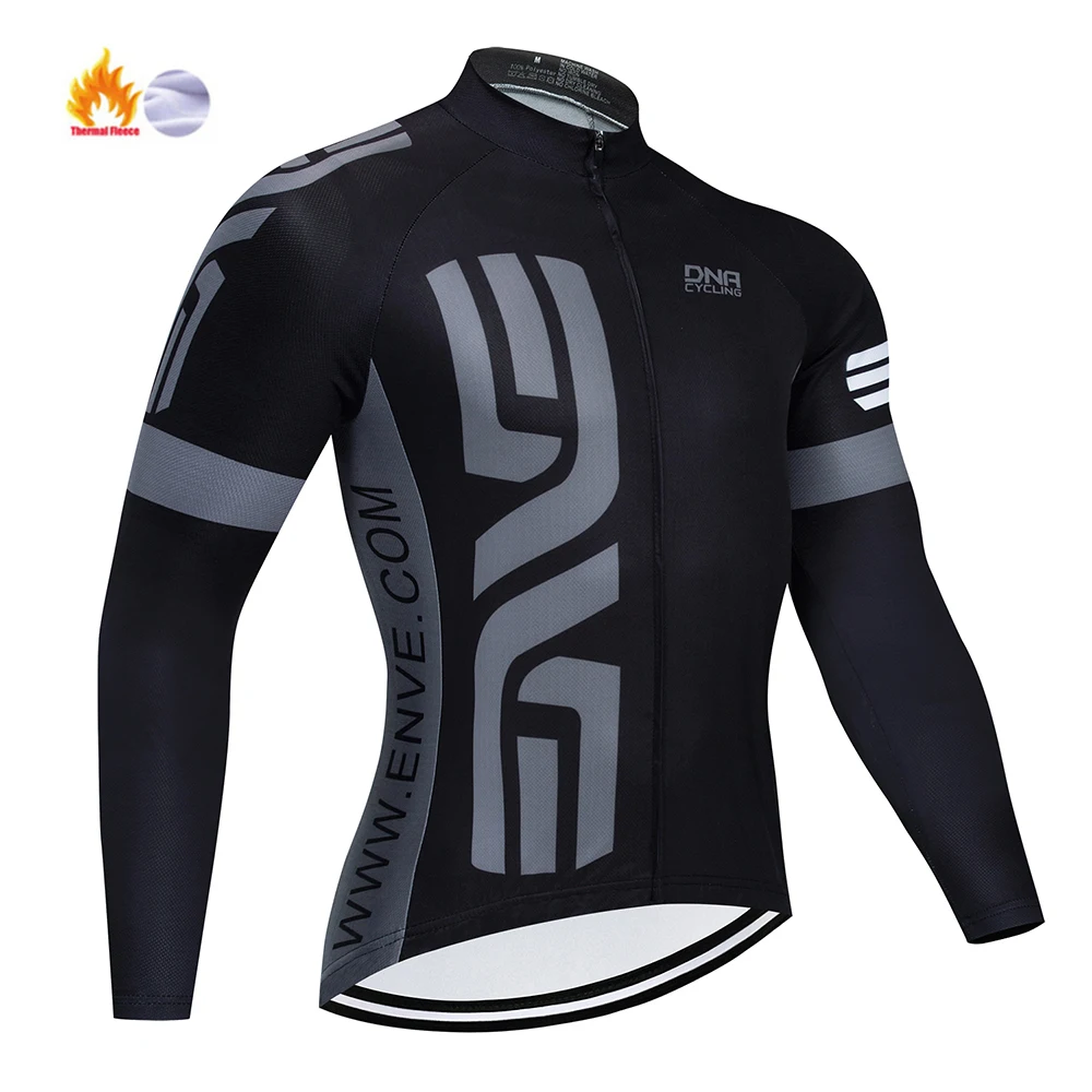 

2024 Men Winter Cycling Jacket Long Sleeve Fleece Weatherproof Windbreaker MTB Bicycle Outdoor Sport Clothing Warm Jersey Coat