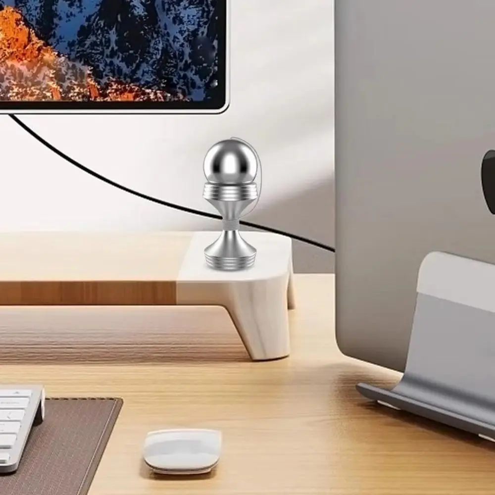 ลูกบอลฟิดเจ็ตโลหะผสมอะลูมิเนียม ของเล่นเสริมสมาธิ ลูกบอลโลหะหมุนเล่นปลายนิ้ว ของเล่นสุดเท่ ของเล่นหมุนมือ