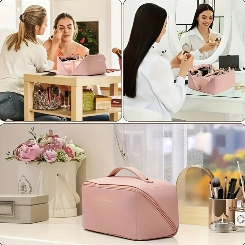 Makeup Organizer Female Toiletry Kit Bag Make Up Case Storage Pouch Luxury Lady Box, Cosmetic Bag, Organizer Bag For Travel Zip