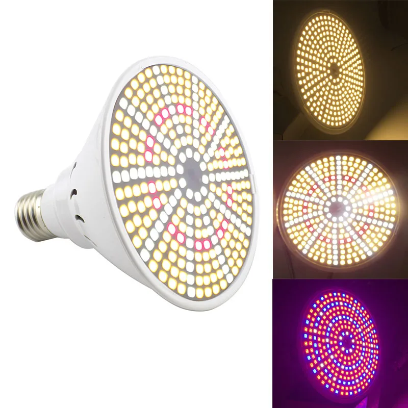 3type Full Spectrum 290 LED indoor plant Flower Grow light bulbs E27 lamp veg cultivo growth blue Hydro sunlight Phyto Lamp r1