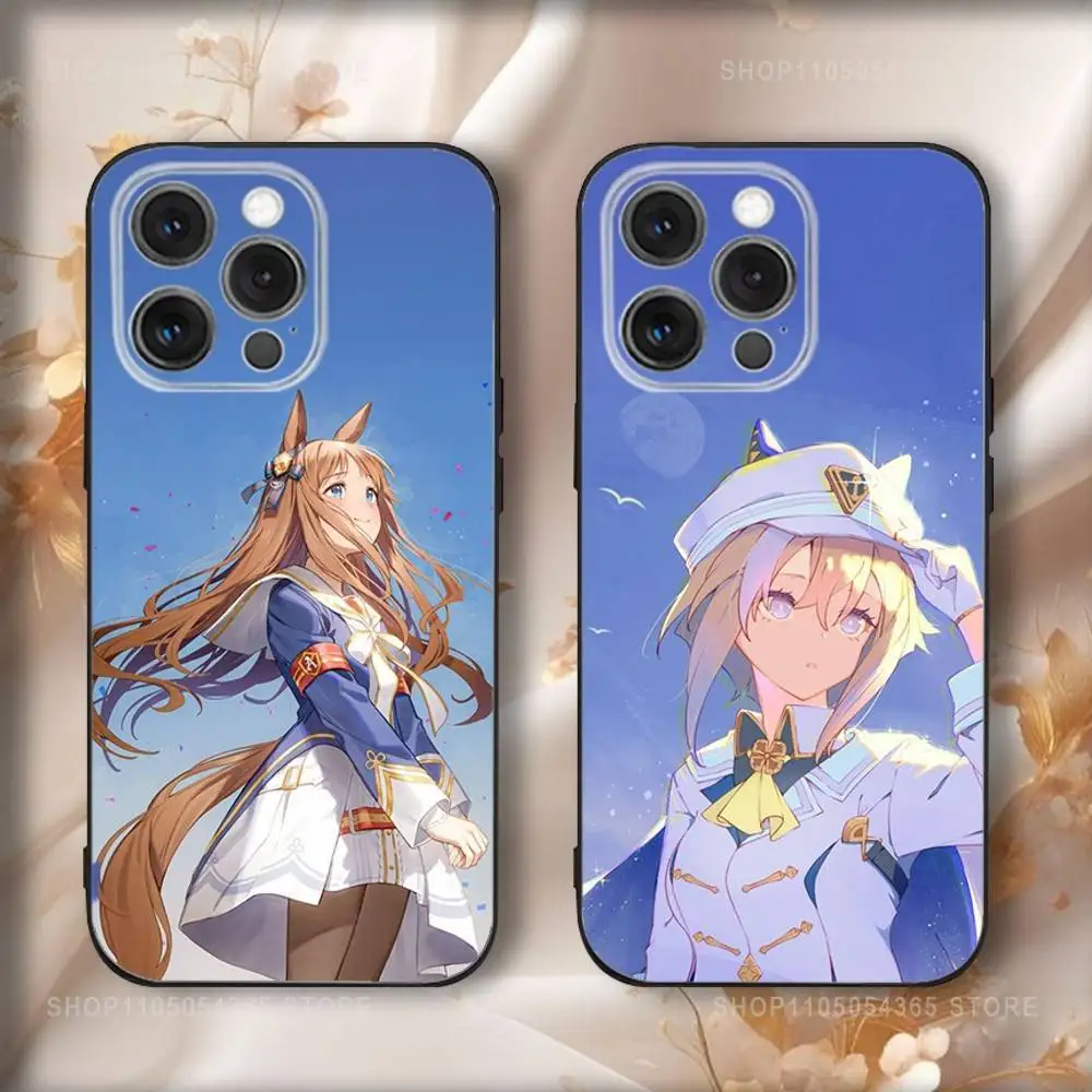 

U-UmaMusume Pretty Derbys Phone Case For iPhone 17,16,15,14,13,12,11,Pro,Max,Plus,Air,X,XS,XR,SE,8,7,Mini,Soft Black Funda