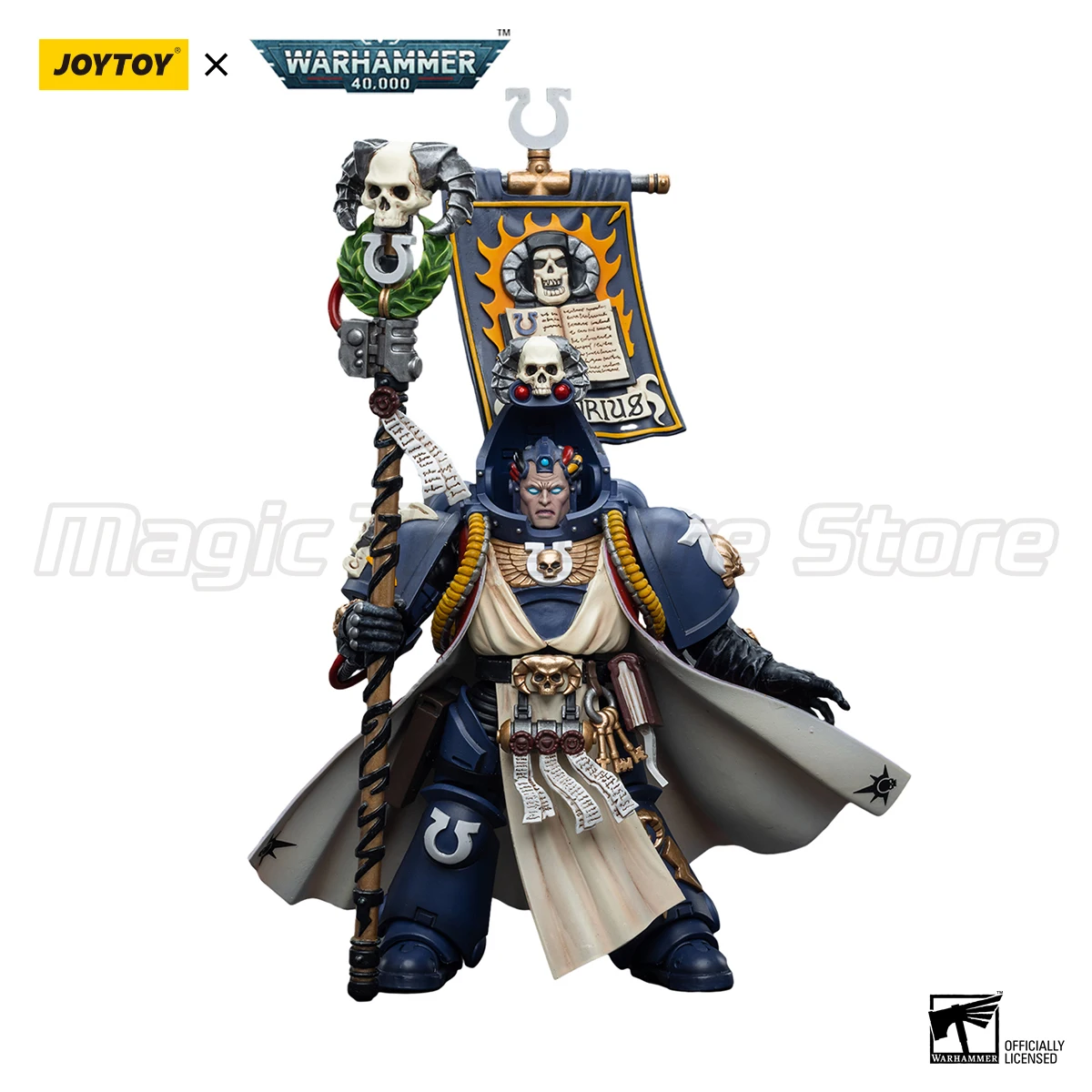 【MT】Original JOYTOY Warhammer 40K UITramarines Chief Librarian Tigurius 1/18 Action Figure Model Collection