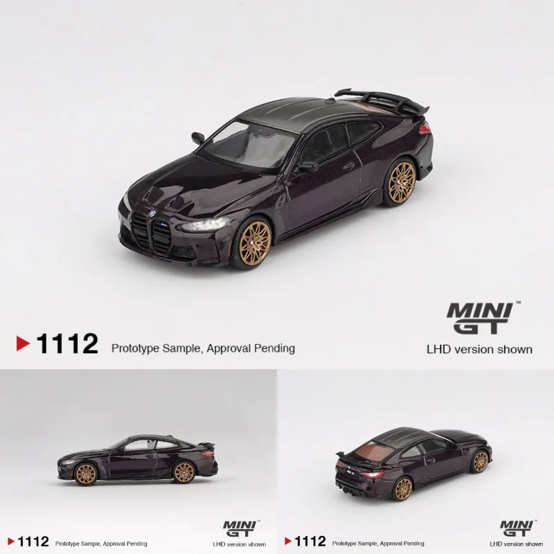 mini-gt-1-64-bmw-m4-g82-デイトナ-バイオレット合金モデルカー、友人へのギフト玩具、大人向けのコレクションアイテム。