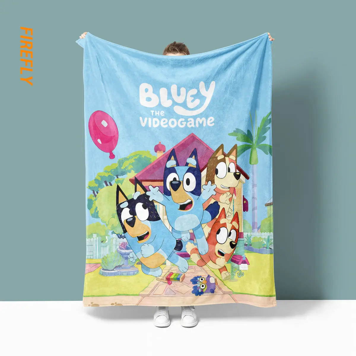 

Плед-накидка Firefly Bluey The Videogame из фланели, мягкий и теплый, для взрослых, студентов, для офиса, для сна, для кондиционированных помещений, подарок