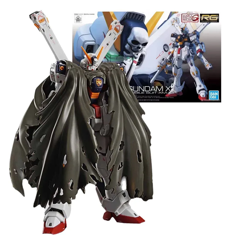 Bandai Genuine Figure Gundam Model Kit Anime Figures RG 1/144 XM-X1 Crossbone Gundam X-1 Collection Gunpla Action Figure Toys