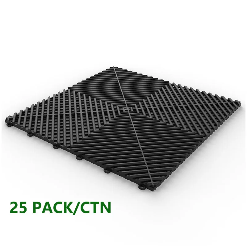 25PCS 1.8cm Dikte Garage Vloermatten Wasstraat Kamer Vloermat Multifunctionele Auto Schoonheid Plastic Splicing Grille tegels