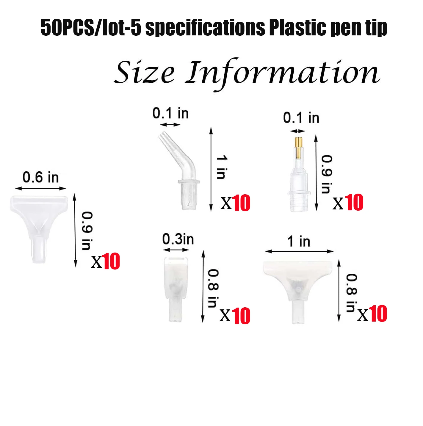 50 Pcs Diamond Painting Art Drill Dot Pen Tips Multi Placers Heads Nibs for Diamond Painting Nail Art Set Tool Accessories Kit