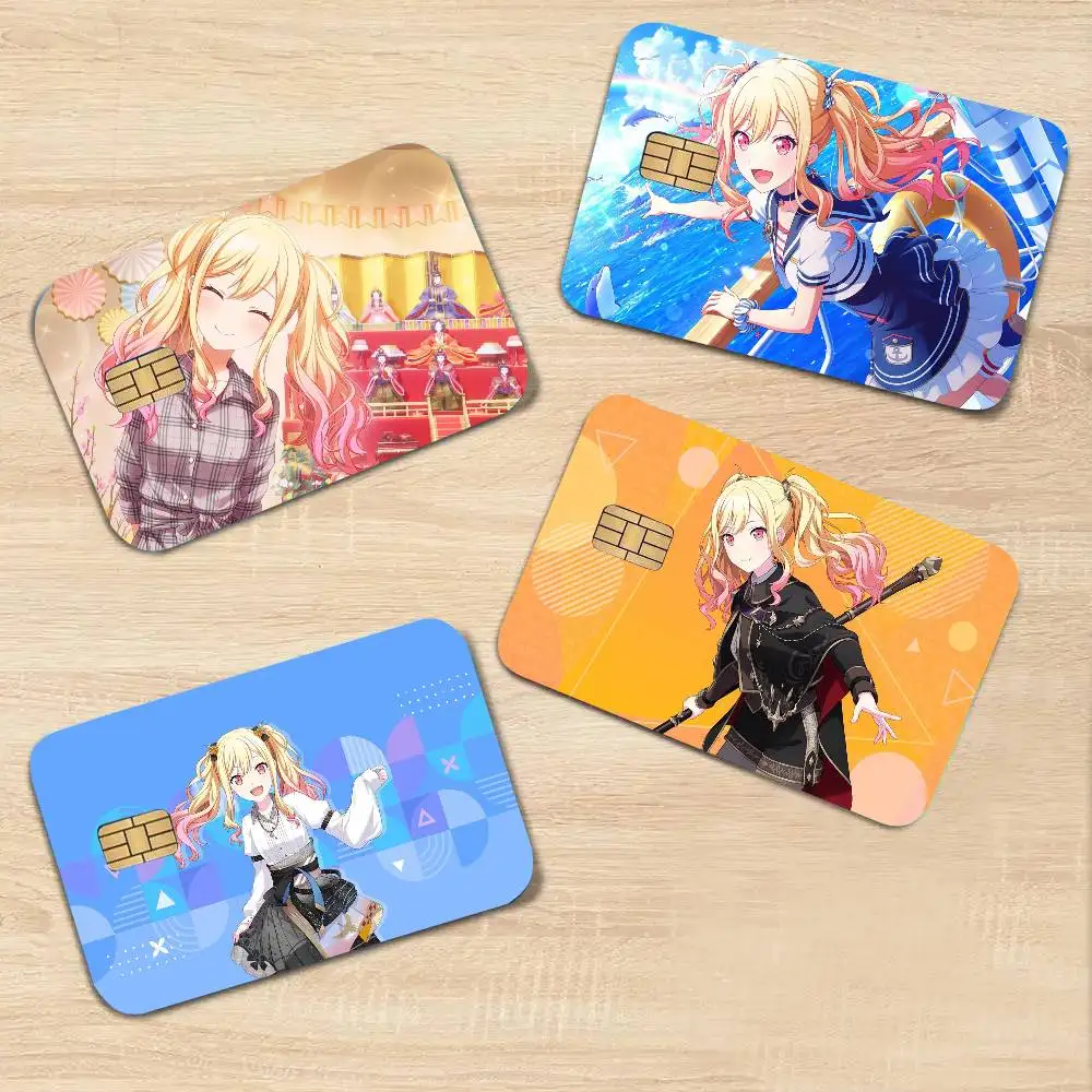 Tenma Saki Animation Game P-Project S-Sekai Card Sticker Cartoon Art Credit Card Skin Anti Scratch Bank Debit Card Decal