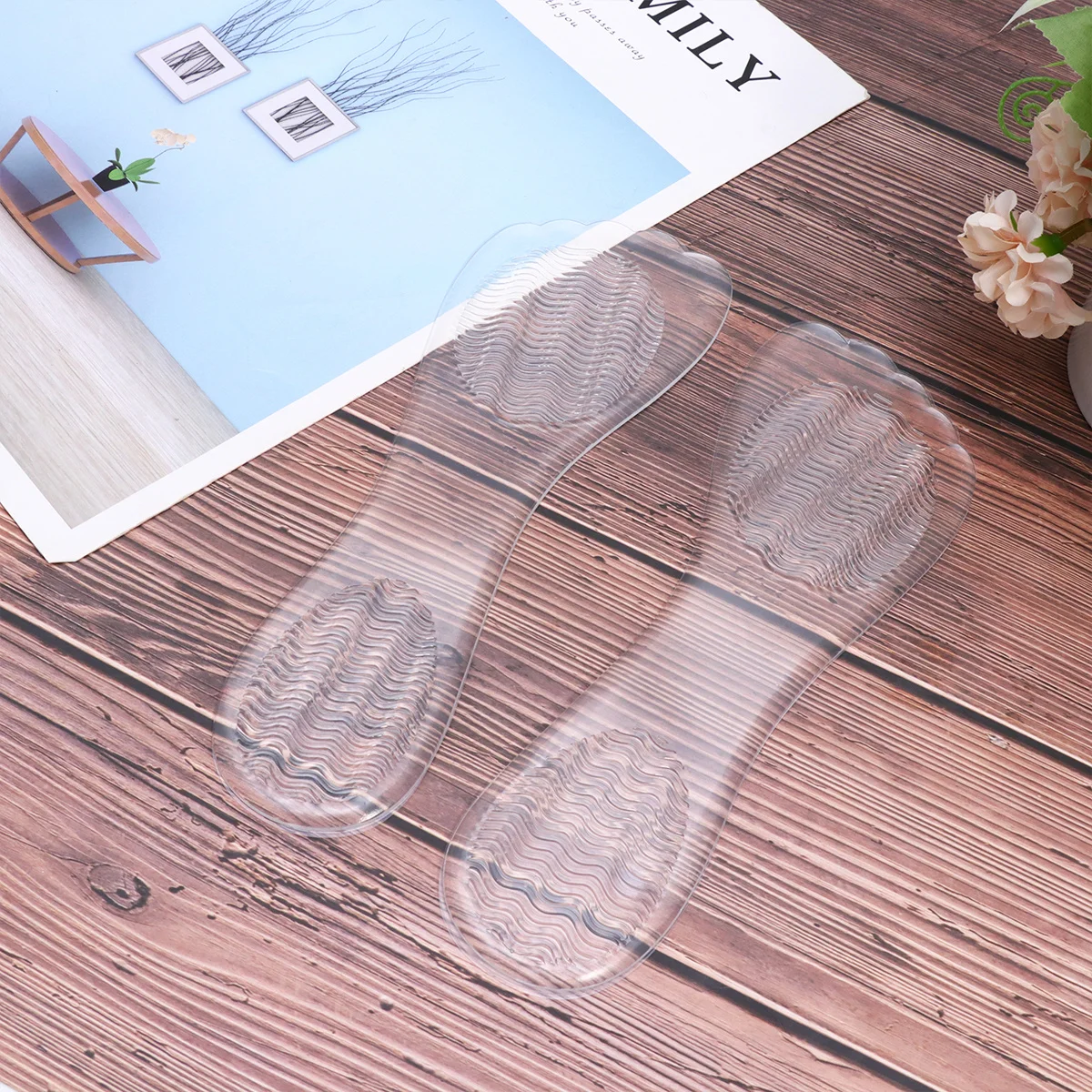

2Pairs Anti-Slip Silicone Insoles High Heel Gel Foot Therapy Shoe Pads Pain Relieving Arch Support Cushions Silicone Insoles