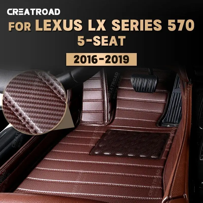 

Custom Carbon Fibre style Floor Mats For LEXUS LX series 570 5 Seats 2016-2019 18 17 Foot Carpet Cover Auto Interior Accessories