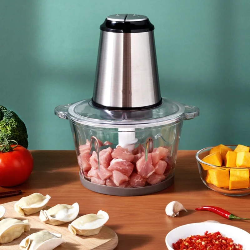 Wholesale Electric Portable 2L Meat Grinder Machine for Home Kitchen Use