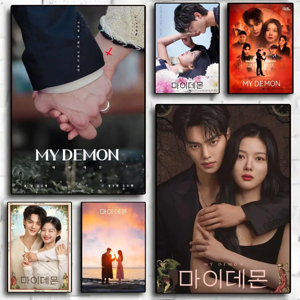 My D-Demon Kdrama Movie Painting Calligraphy Anti Wrinkle Canvas Poster Wall Art Home Decor for Living Room