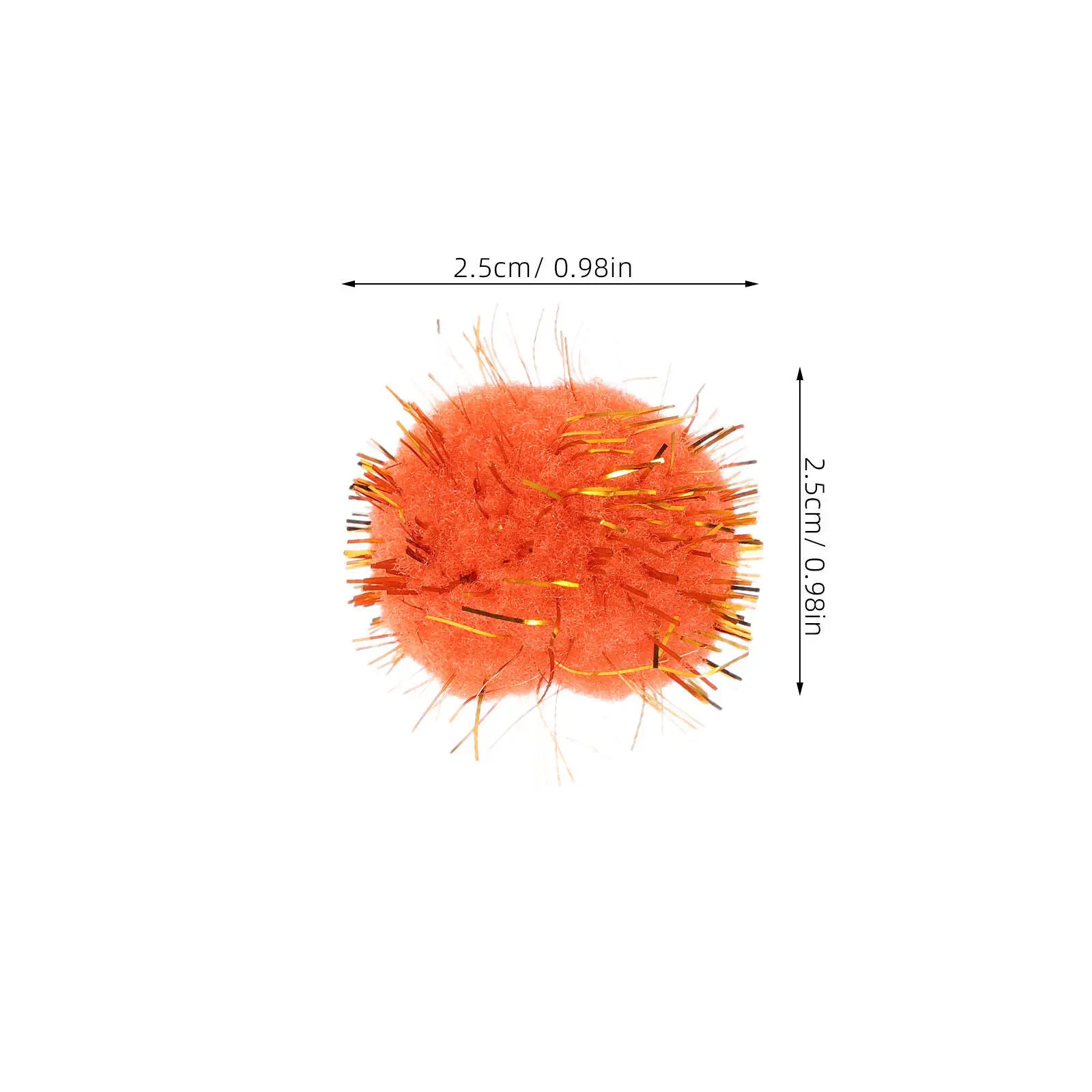 500Pcs Glitter Pom Poms Vibrant Mini Craft Balls Shimmer Finish for DIY Jewelry Making Clothing Accessories Party Decor