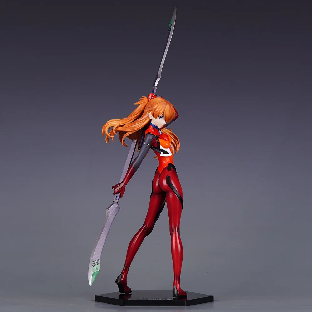 28CM Anime EVA Figure Ayanami Rei Asuka Langley Soryu Evangelion Gashapon Figures PVC Collection Model Toy Desktop Ornaments