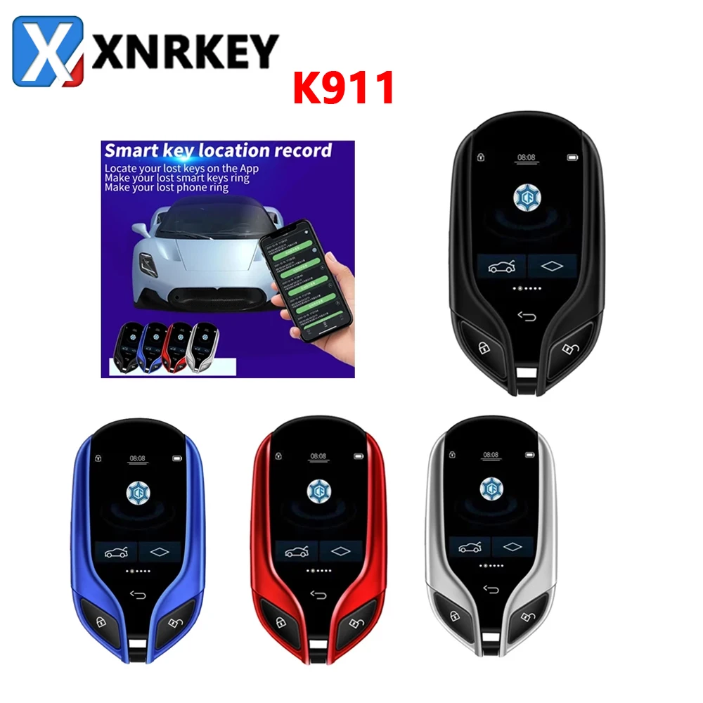 

XNRKEY Korean/English K911 PKE Keyless Entry System Smart LCD Key Work with Mobile Phone for Maserati Style for BMW Lexus Audi