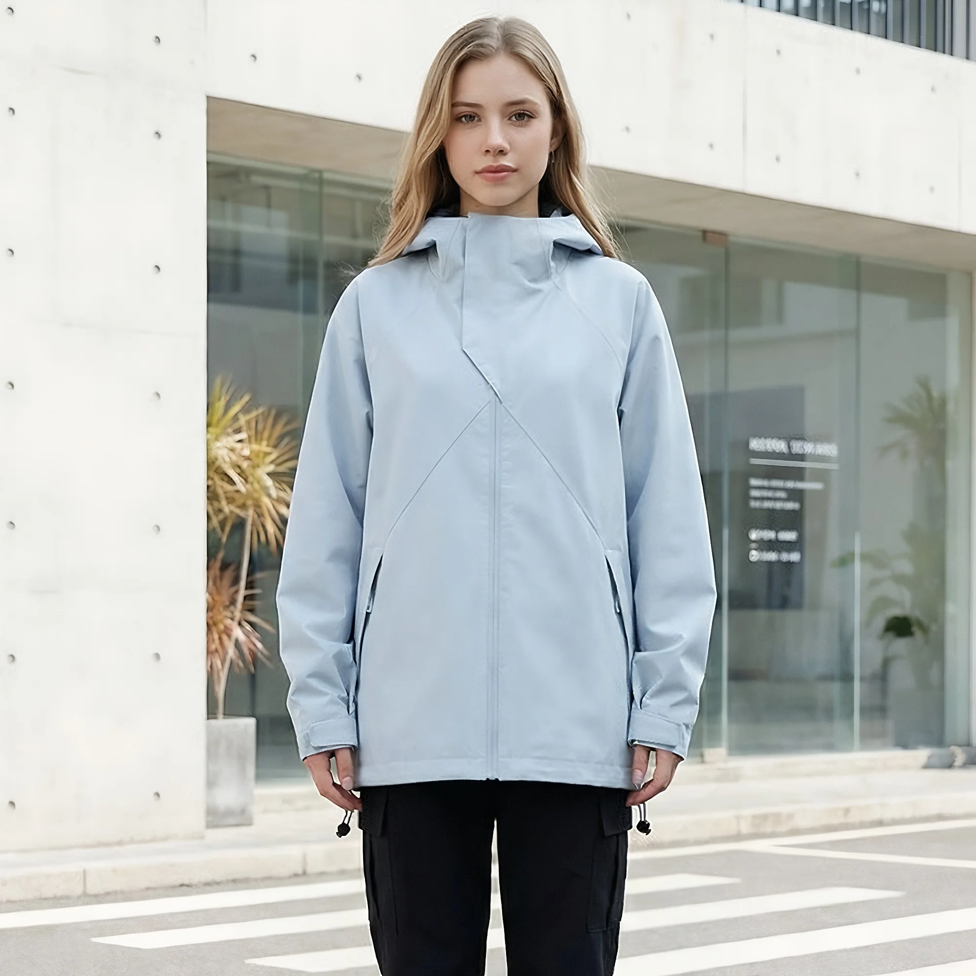 Women's Waterproof Rain Jacket Lightweight Windproof Full Zip  Windbreaker Outdoor Hiking Climbing Trekking Raincoat
