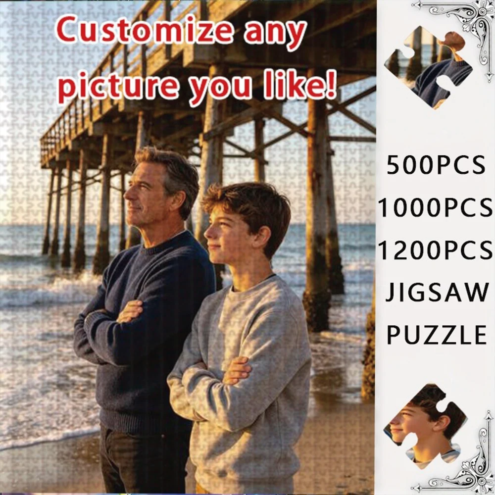 35/300/500/1017pcs Personalized Custom Photo Puzzle Family Photos DIY Toys home Decoration