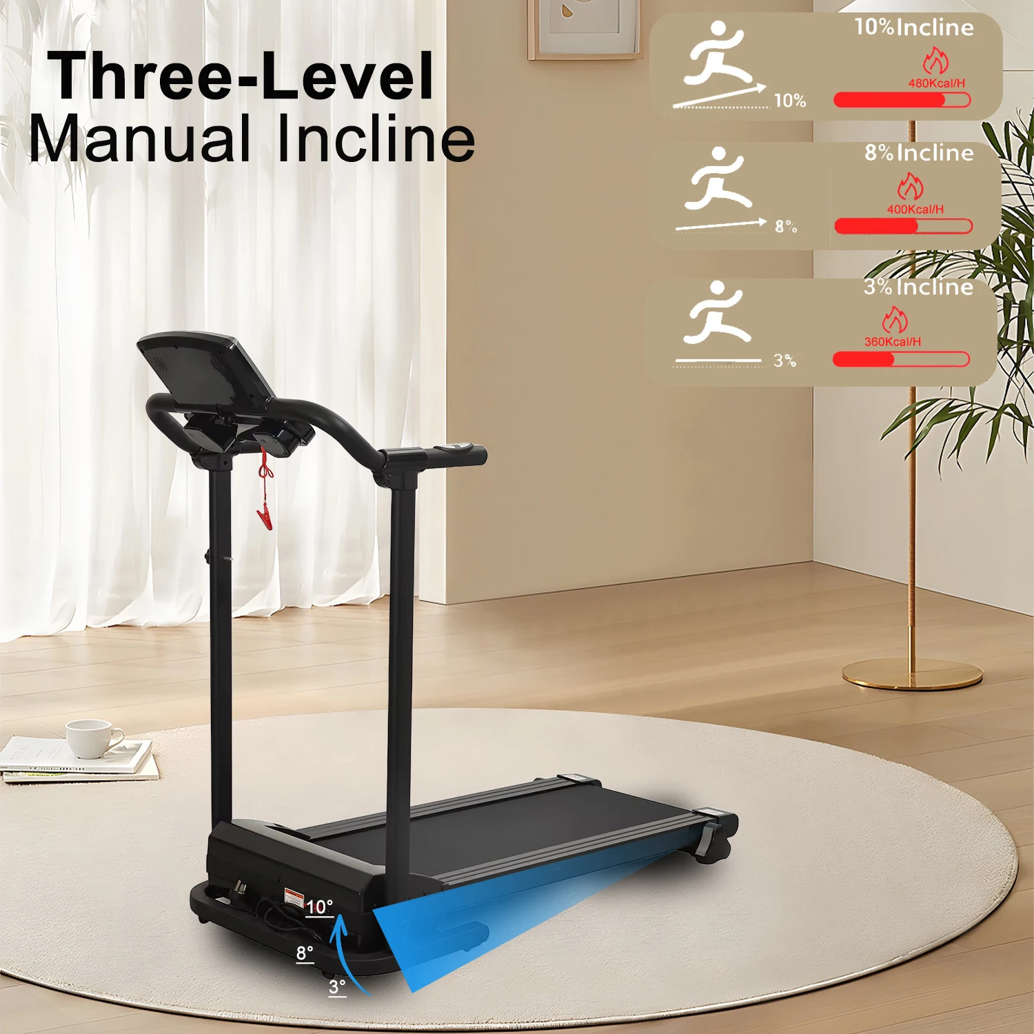 スマートホーム用12km/h、3段階傾斜電動ランニングマシン - Treadmill Home Gym のレビューと価格
