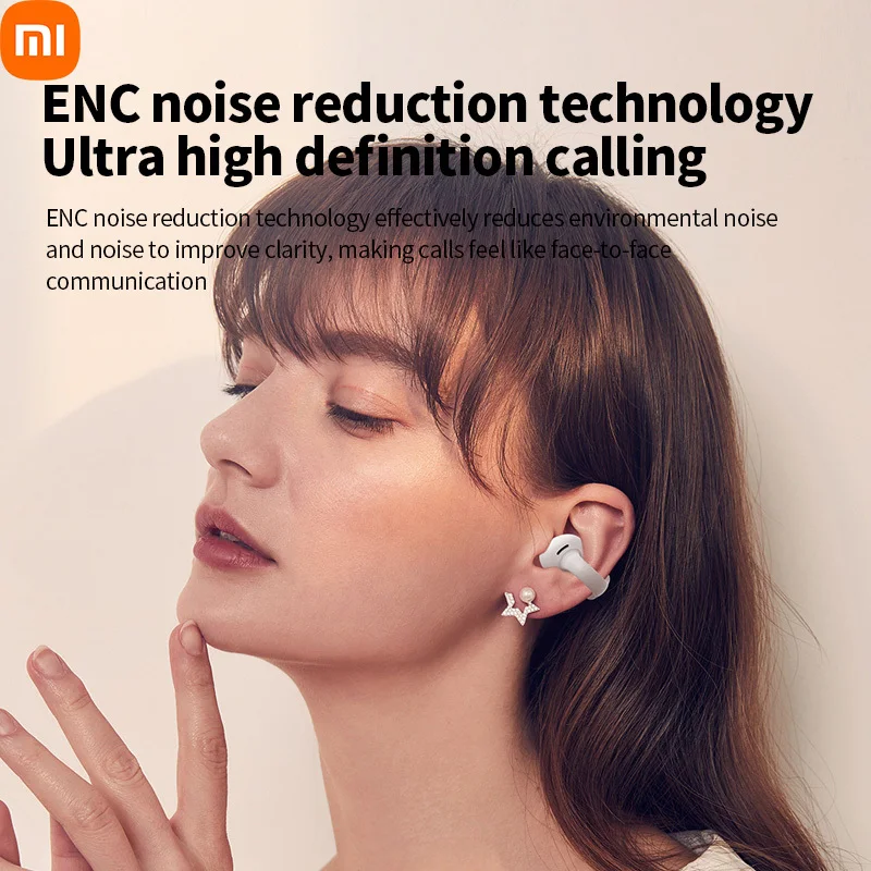 Xiaomi-Mijia fone de ouvido aberto sem fio, fone de ouvido Bluetooth 5.3, fone de ouvido com cancelamento de ruído, microfone para Android, iOS, ENC