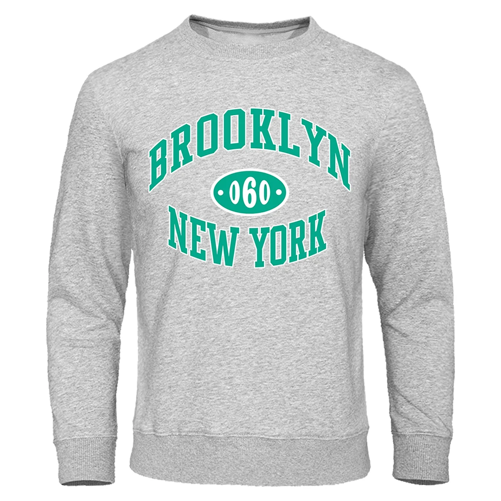 Brooklyn New York U.S.A Print Men Sweatshirt Fashion City Hoodie Personality Street Clothing Fleece Comfortable Sportswears Mens