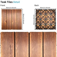 30Pcs Decoration Of Household Splicing Solid Wood Flooring, Terrace, Courtyard, Outdoor Ground, Balcony Renovation 3