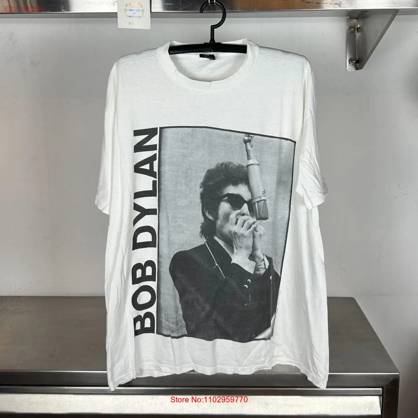 Vintage 1994 Bob Dylan US Tour Concert Promo Brockum XL White T