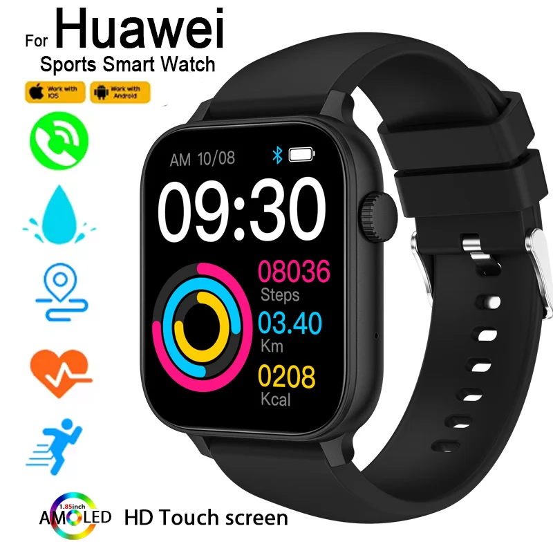 

2025 For Huawei New Smart Watch Men's HD GPS Sports Track Bluetooth Call Waterproof Heart Rate Monitoring Women's Smart Watches