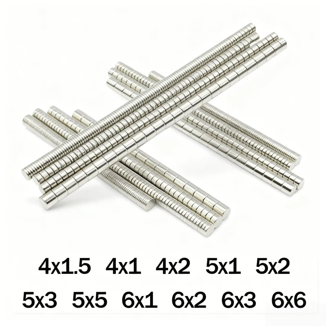 4x1.5,4x1,4x2,5x1,5x2,5x3,5x5,6x1,6x2,6x3mm Round imanes Refrigerator magnets for DIY Office Whiteboard Workshop
