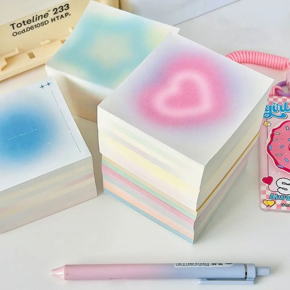 400Sheets Multifunctional Gradient Memo Pad Non-Sticky Dusk Sun Halo Note Paper Tearable Material Paper Stationery